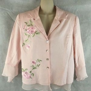 Plaze South Jacket Pink W/ Sheer Accents